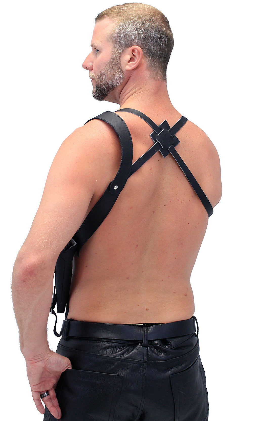 Black Leather Shoulder Holster #A358H