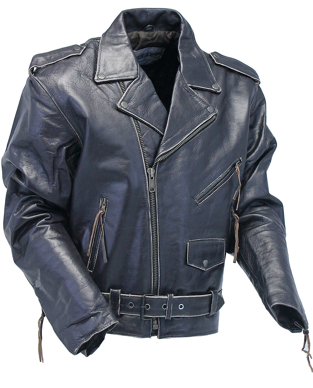 Vintage Black Classic Motorcycle Jacket #MA026K (44-50)