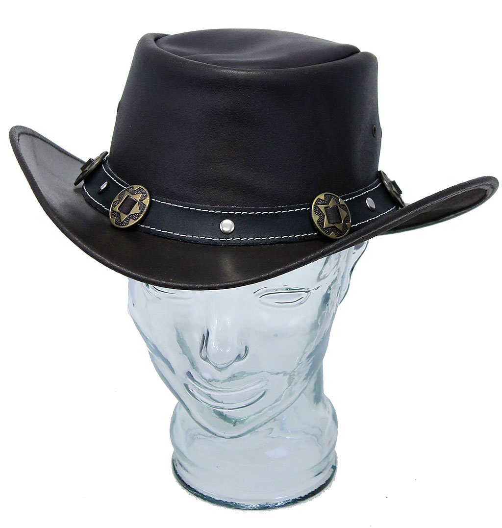 Dark Brown Outback Hat with Concho Band #H92111CN