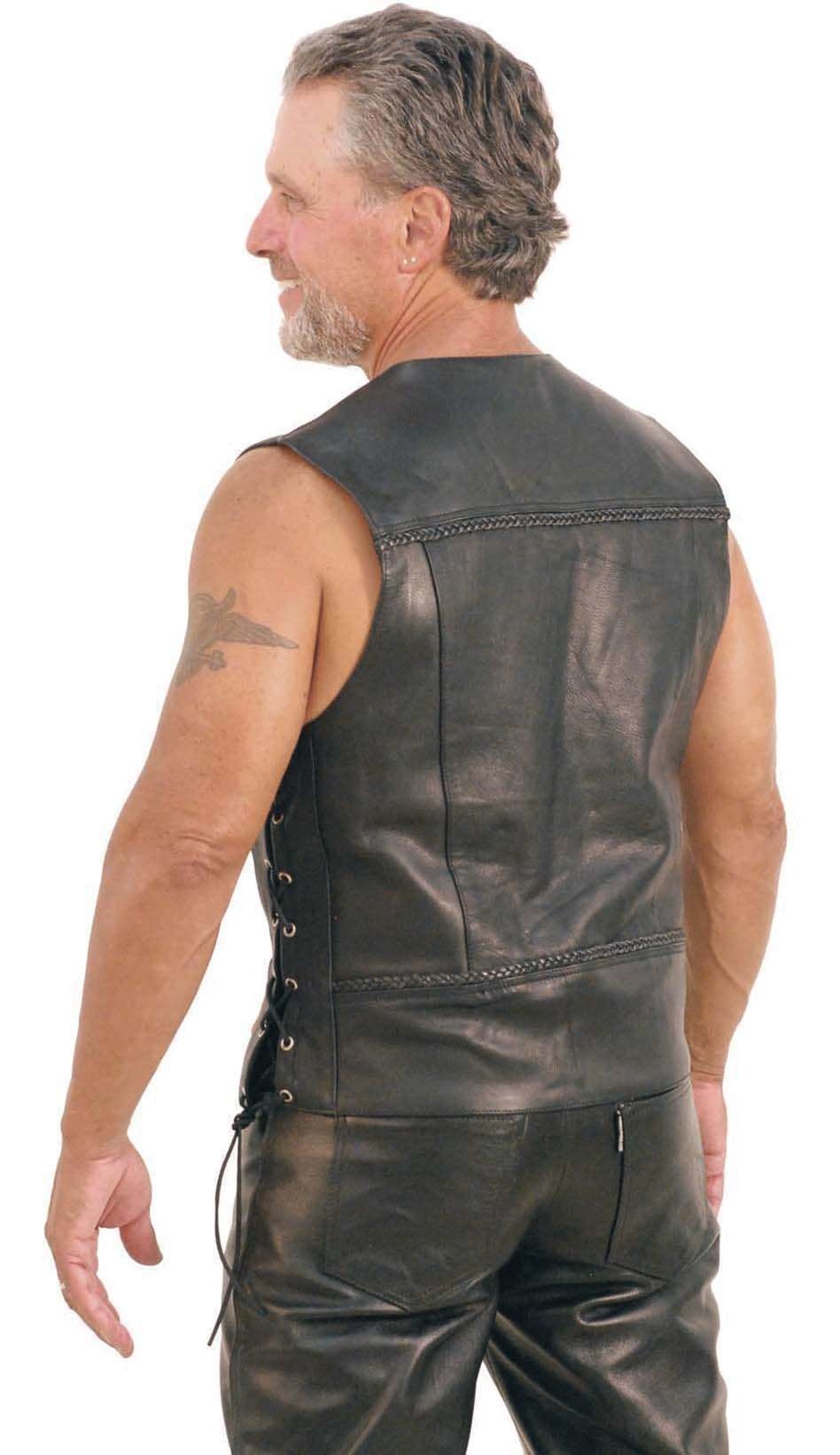 (d) Jamin' Premium Ultra Premium Leather Vest #VM319LB