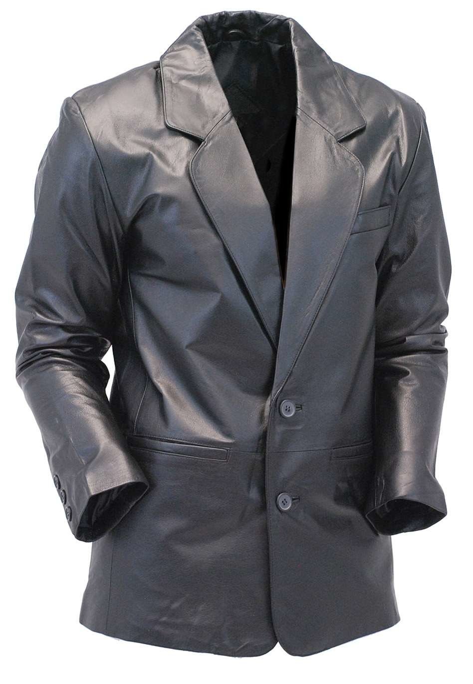 Two Button Lambskin Leather Blazer / Sports Coat #M118K