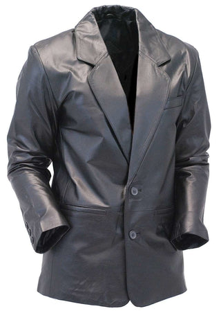 Two Button Lambskin Leather Blazer / Sports Coat #M118K