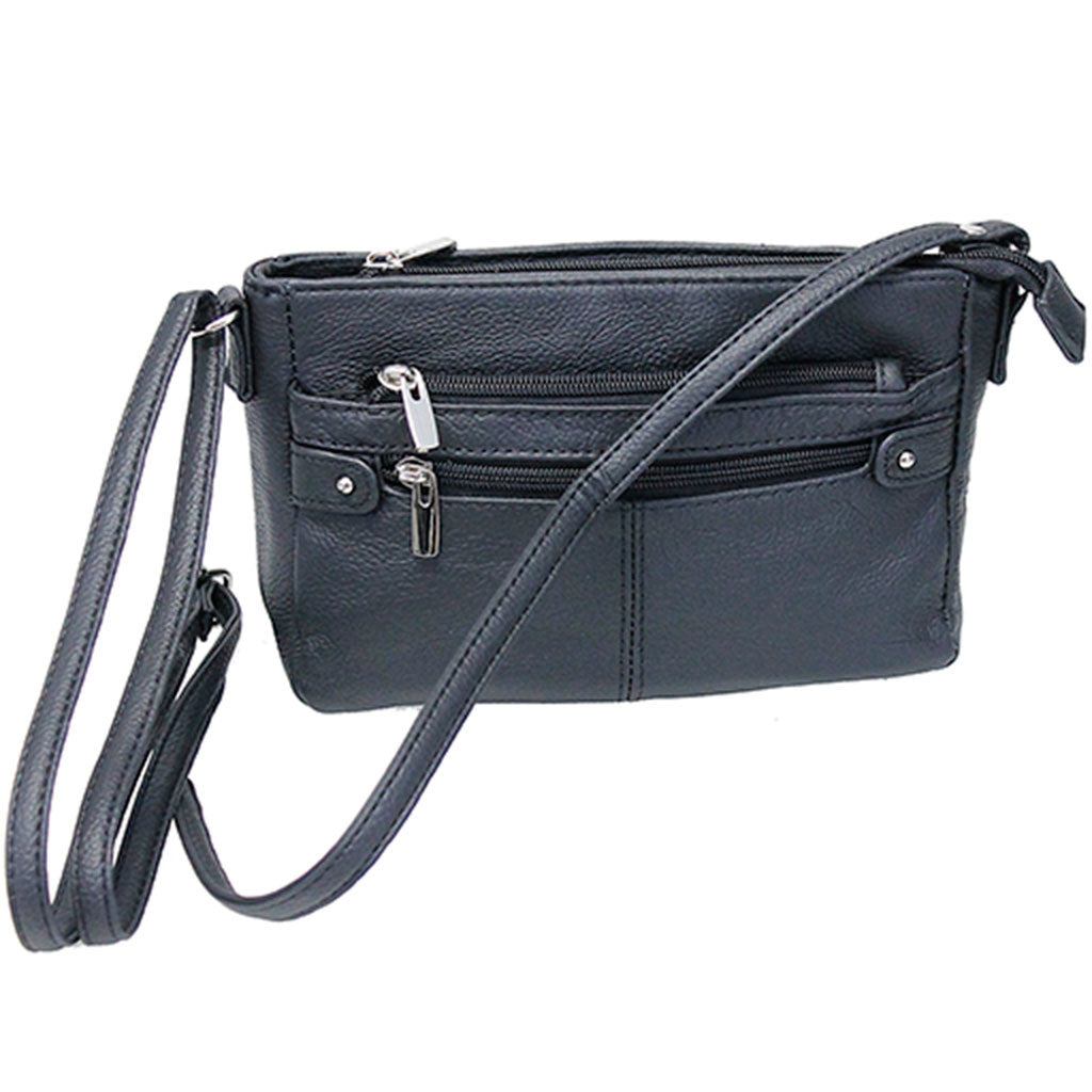 Black Long Lasting Leather Mini Purse #P0070K