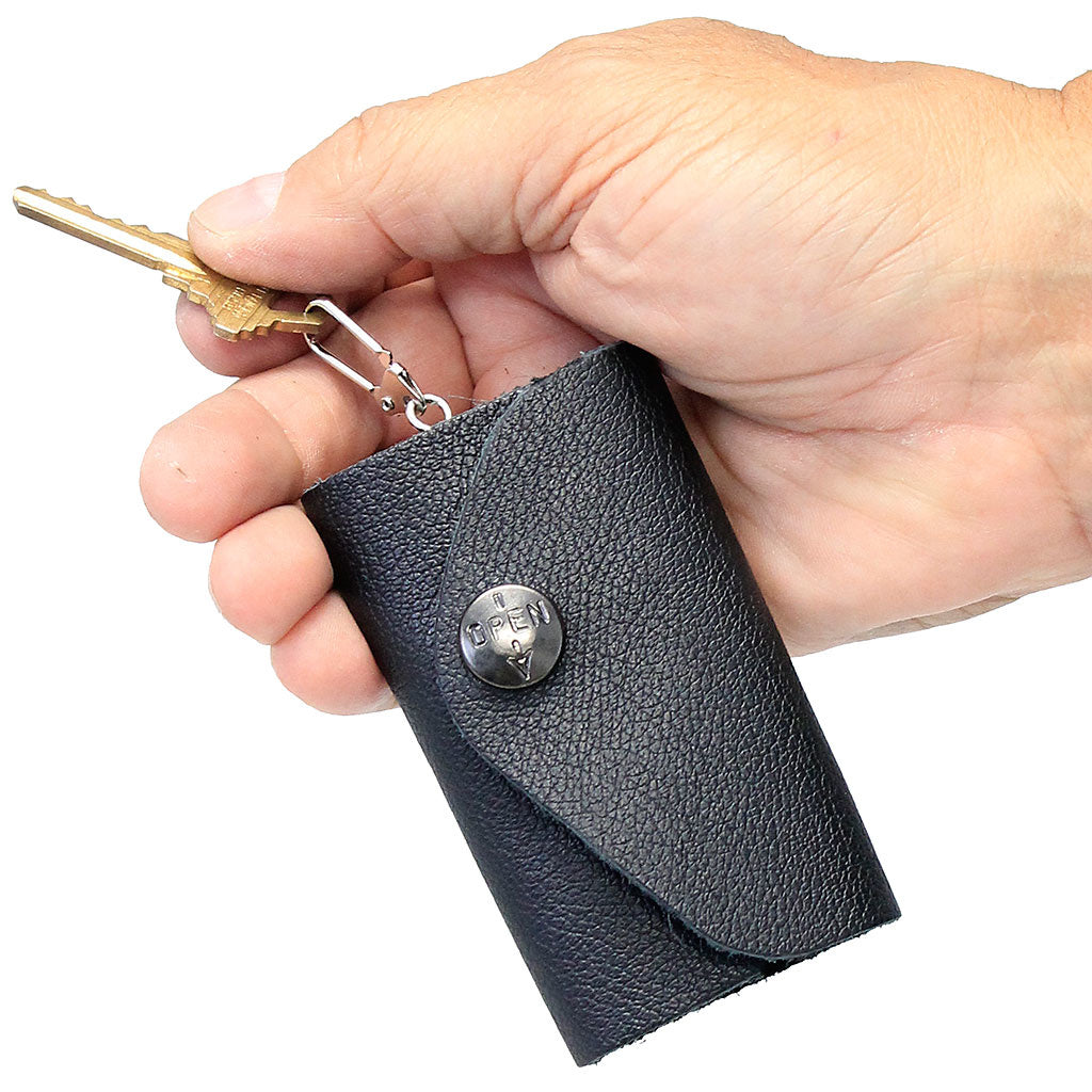 6 Key Leather Key Case with Finger Ring #AC22041SR