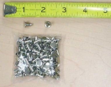 1000 pcs 1/4'' x 3/8'' Nickel Silver Rivet Posts #Z4196PS