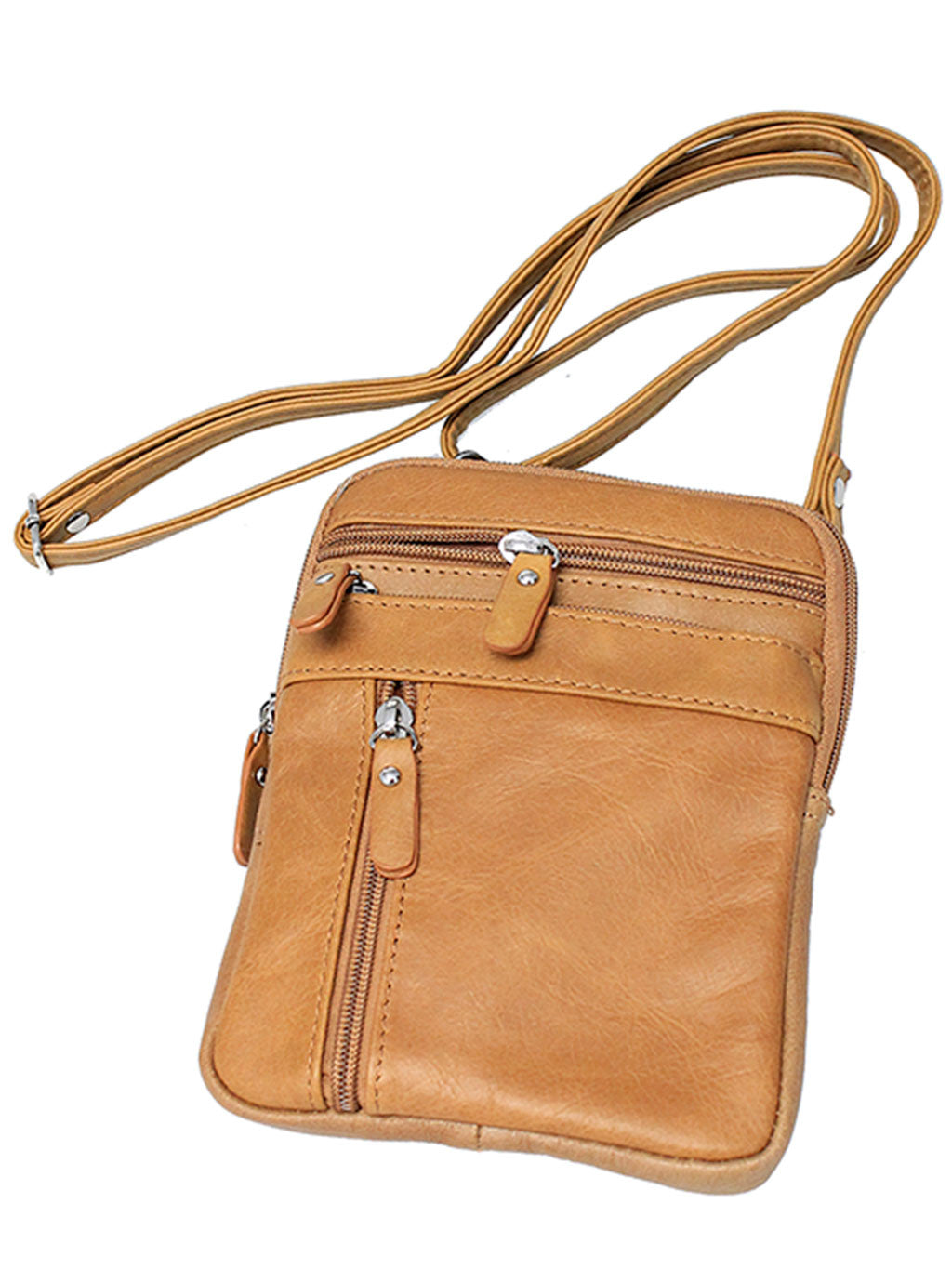 Light Brown Cross Body Belt Pouch #P0181N