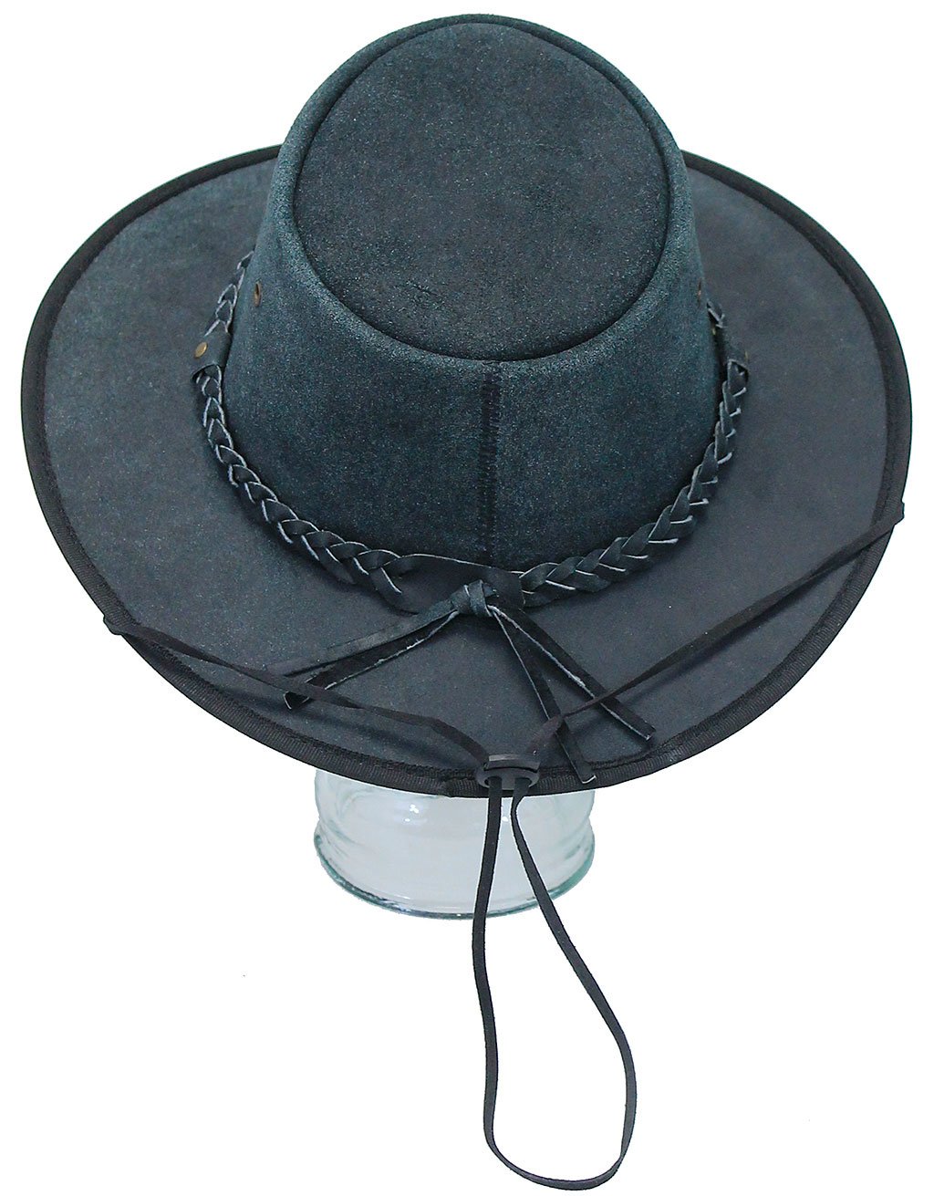 Crazy Horse Rustic Black Cowboy Hat w/Braid #H1270SBK