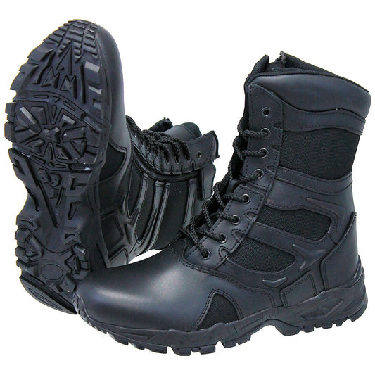 Men's Black Forced Entry Tactical  Boots w/Zipper #BM5358ZLK (9.0-10.0)