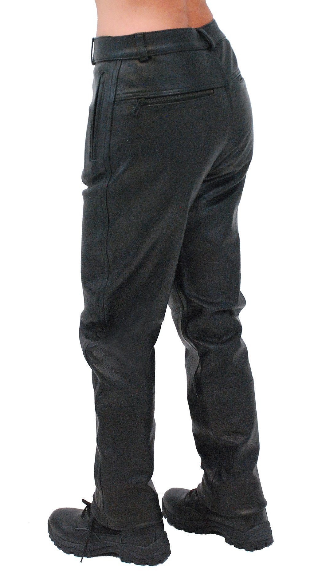 Heavy Women's Genuine Buffalo Leather Motorcycle Pants #LP375K (4-14)