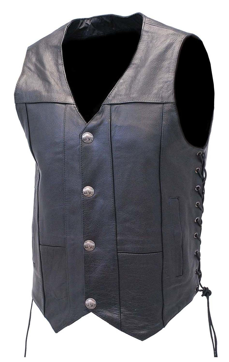 Premium Buffalo Nickel Snap Vest w/Concealed Pockets #VM3701NGLK