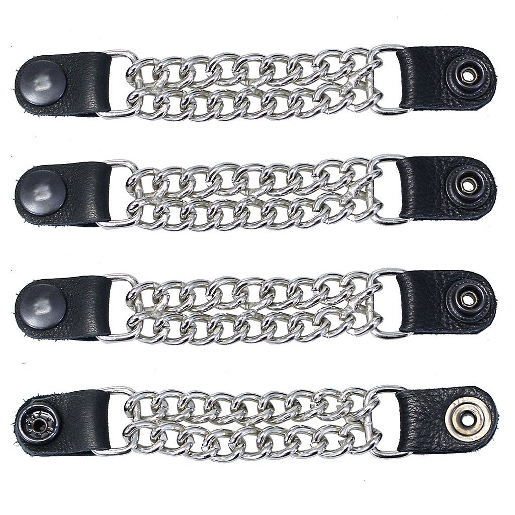Black Snap Chain Vest Extenders with Leather #VC2K – Jamin Leather®