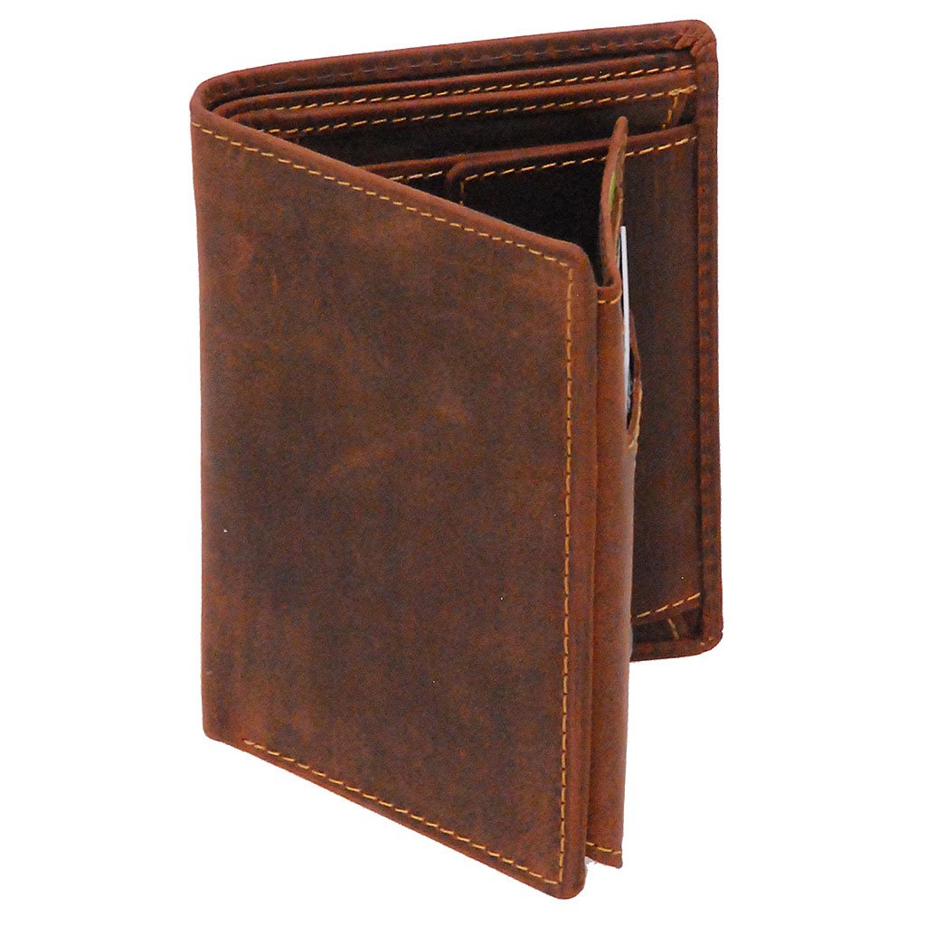 Vintage Brown 12 Pocket Organizer RFID Wallet #WL13091NID