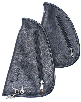 Shearling Lined Leather Pistol Case with Lock #AC9805GK