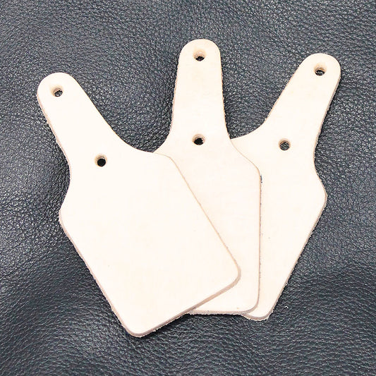 Rectangular Shaped 8 Oz Rawhide Leather Key Fob Blanks #ZKF2207REC