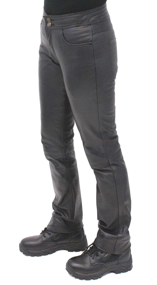 Women's Premium Lambskin Leather Skinny Jeans #LP9023K (10-14)