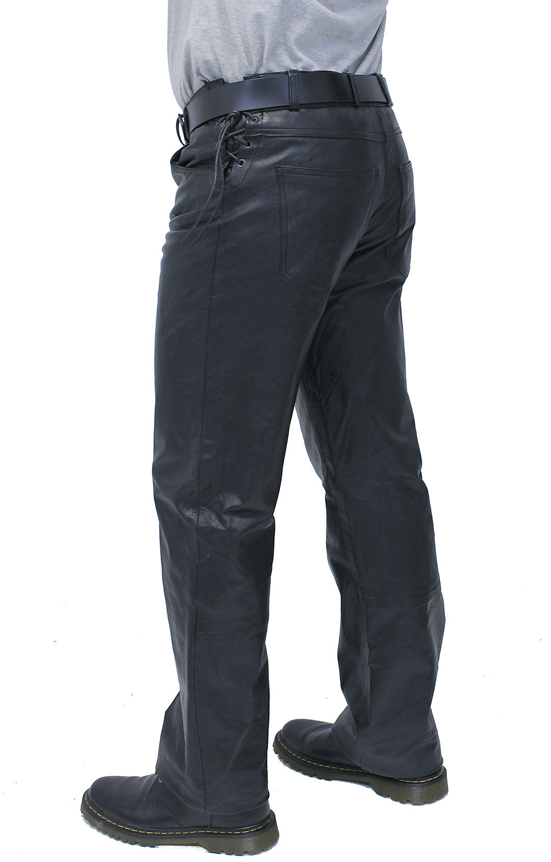 Top Side Lace Leather Pants for Men #MP804LK (28-40)