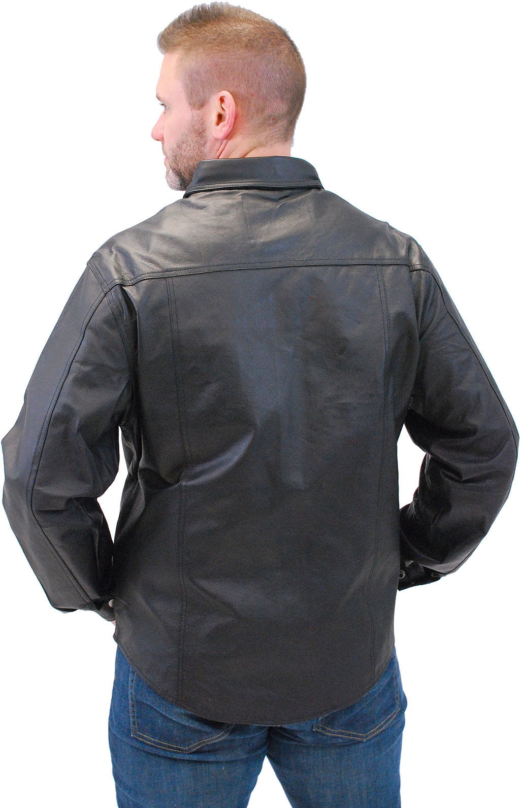 Tall Men's Leather Shirt #MS77TALL