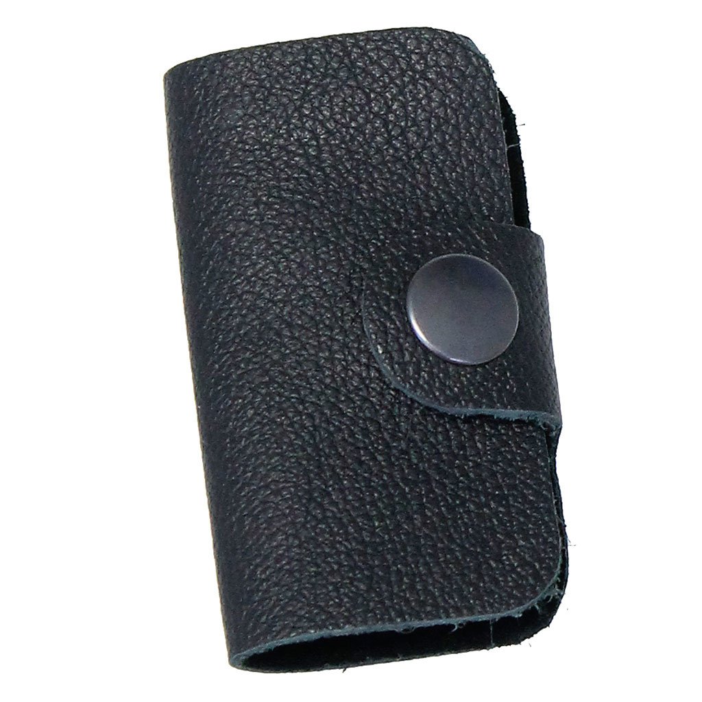 Black Leather Key Case w/snap #AC2201K