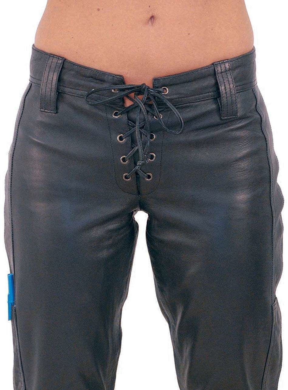 Bell Bottom Lace Up Leather Pants #LP505LL (4-6, 16)