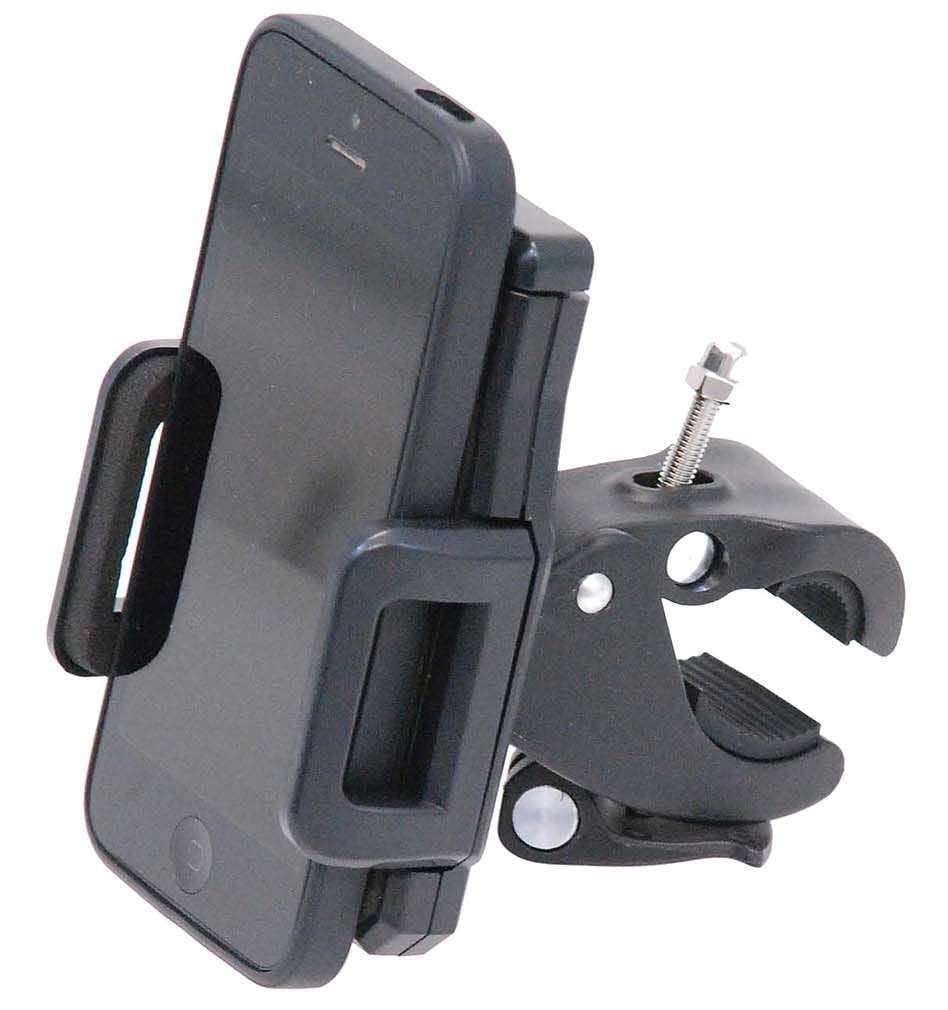 (d) Motorcycle Handlebar Clip On Cell Phone Mount #AC0645CELL