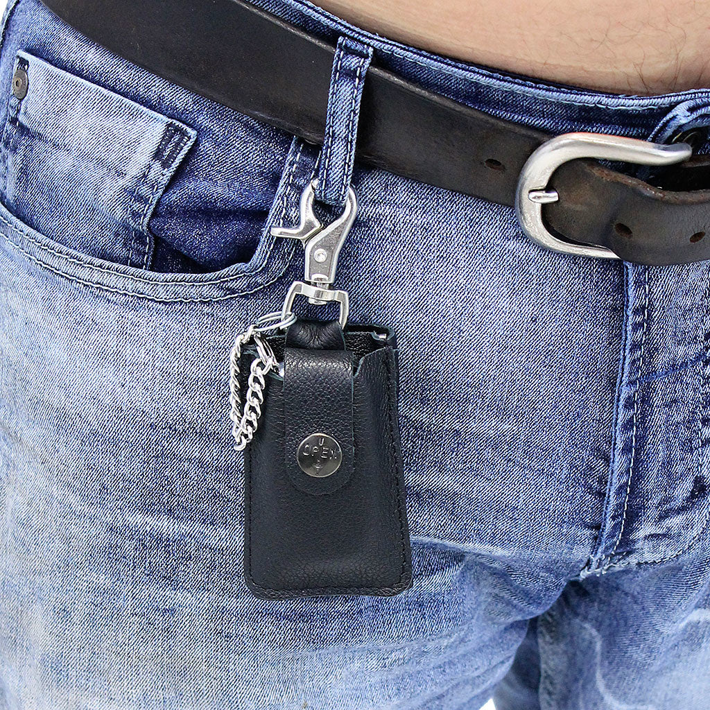 Leather Key Fob Snap Key Case with Claw Clip #AC22050PKK