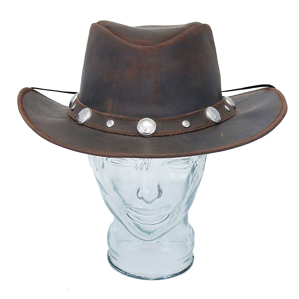 Brown Cowboy Hat with Buffalo Nickel Hatband #H1041BUFN