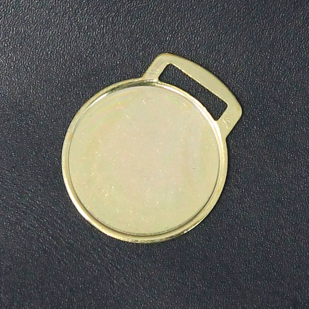 75 pcs 1.25" Gold Engravable Metal Disk / Charm / Fob #ZPLATE00G