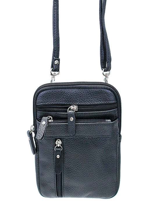 Black Cross Body Belt Pouch #P0180K