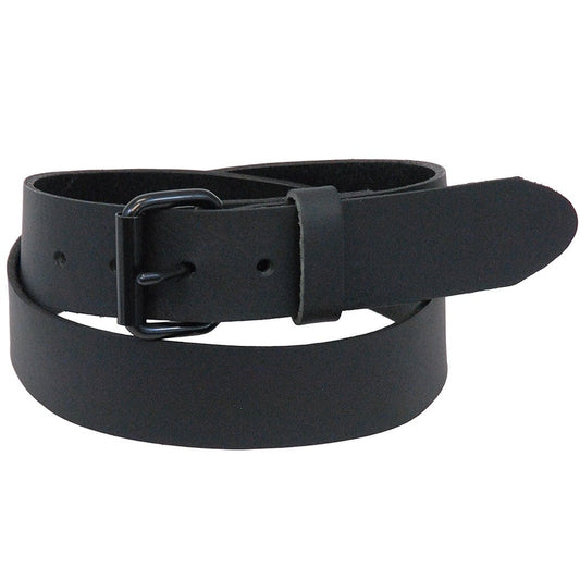 Comfortably Soft Premium Black Leather Belt With Removable Buckle #BT1800KK