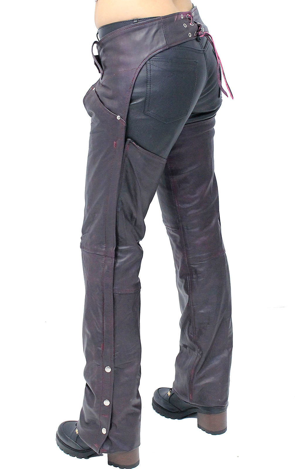 Purple Leather Chaps in Vintage Lambskin #CA717417PP