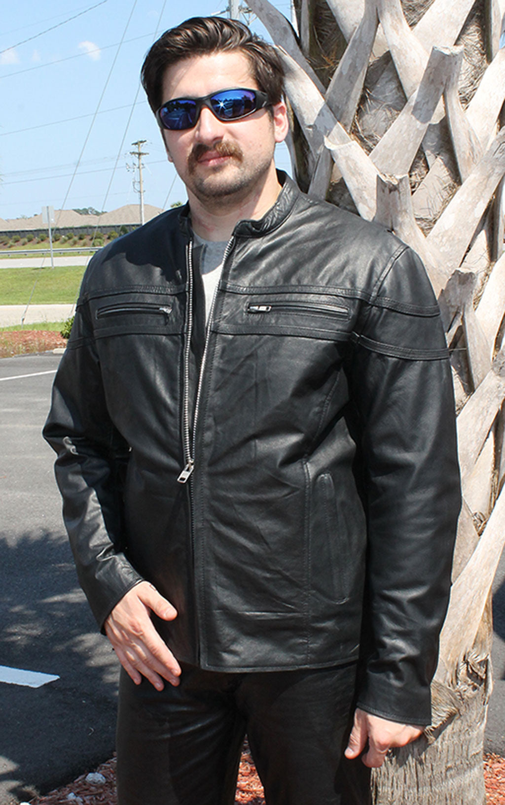 Men's Vented Side Zip Scooter Jacket #M2692GZK