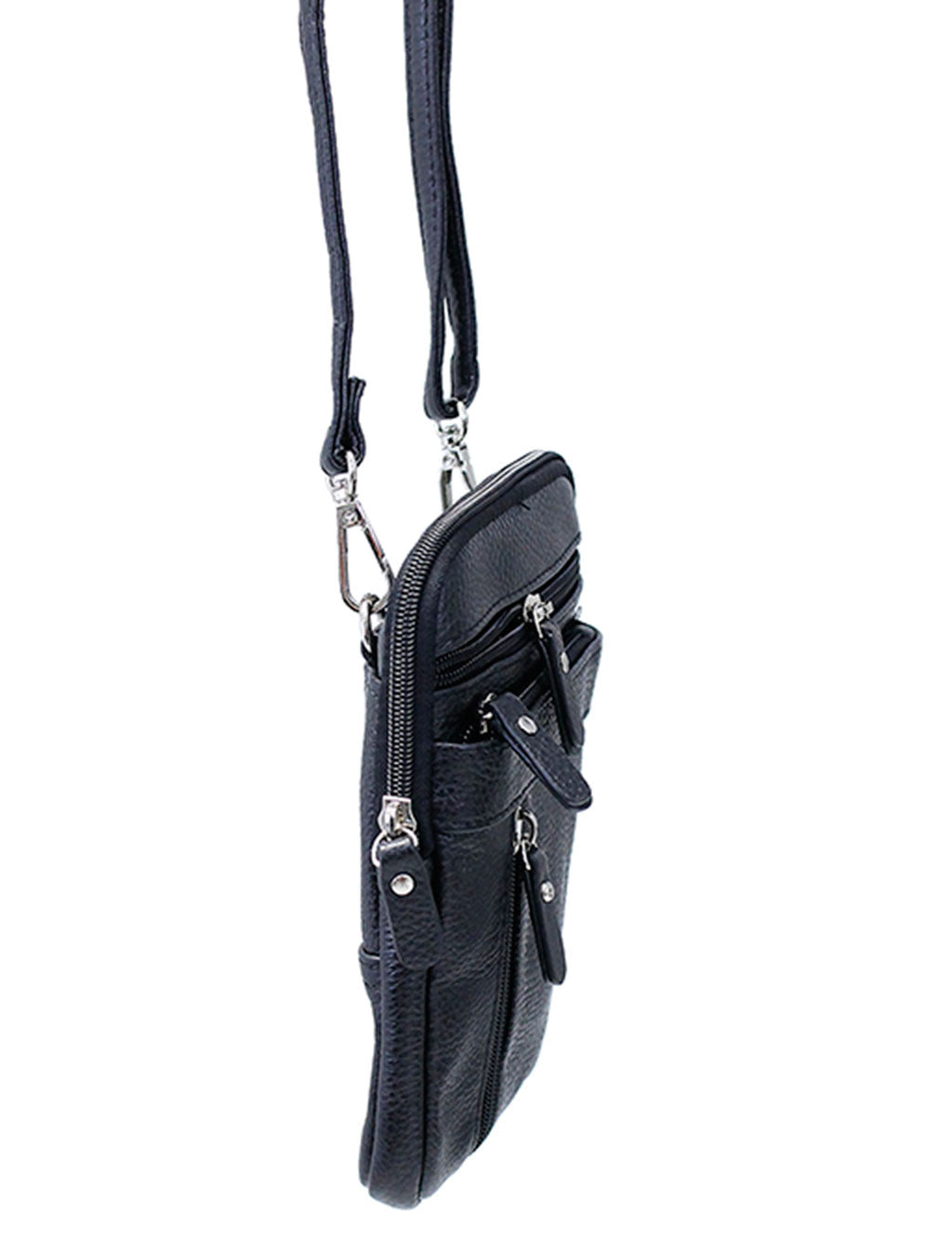 Black Cross Body Belt Pouch #P0180K