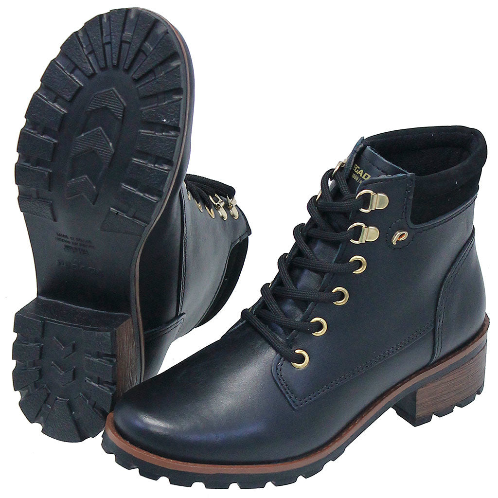 Women's Black Lace-Up 1 Ankle Boot #BL140120LK (9,10 only)