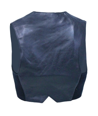 Lambskin Leather V-Neck Zip Crop Vest #VL3026ZK (XS-XL)