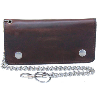 Large Oil Tanned Brown Multi-Compartment Chain Wallet #WC57671N