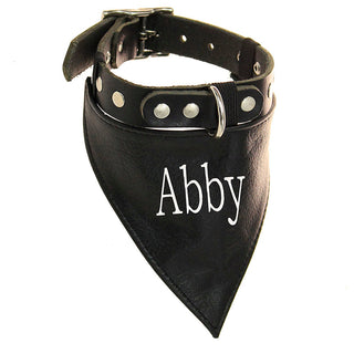Leather Scarf for Dog Collars Plain or Patch #DCA24050S