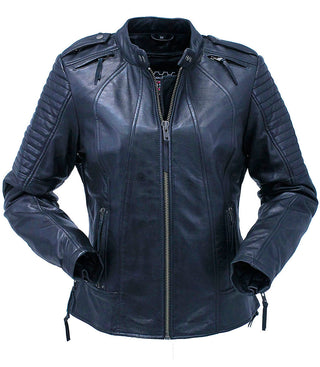 Lightweight Women’s Lambskin Scooter Motorcycle Jacket #L104VZGK