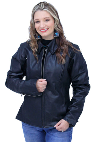 Long Body Women’s Motorcycle Jacket w/Vents #L6167VZK