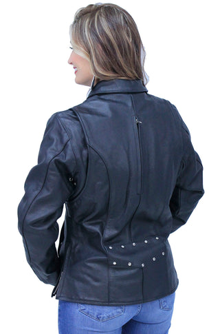 Long Body Women’s Motorcycle Jacket w/Vents #L6167VZK