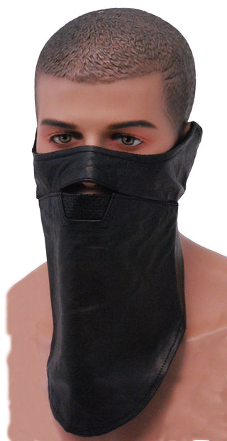 (d) Long Leather Face Scarf #A163SCARF