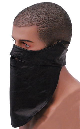 (d) Long Leather Face Scarf #A163SCARF