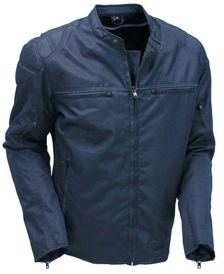 Men’s Armor Filled Black Textile Jacket w/Reflector #MC36130AZK ()