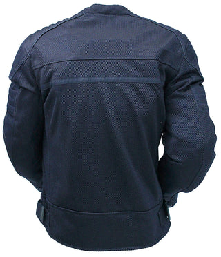 Men’s Armor Filled Mesh Motorcycle Jacket #MC3629MAZK