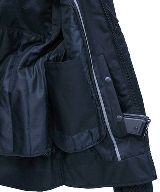 Men’s Armor Filled Mesh Motorcycle Jacket #MC3629MAZK