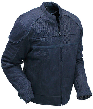 Men’s Armor Filled Mesh Motorcycle Jacket #MC3629MAZK