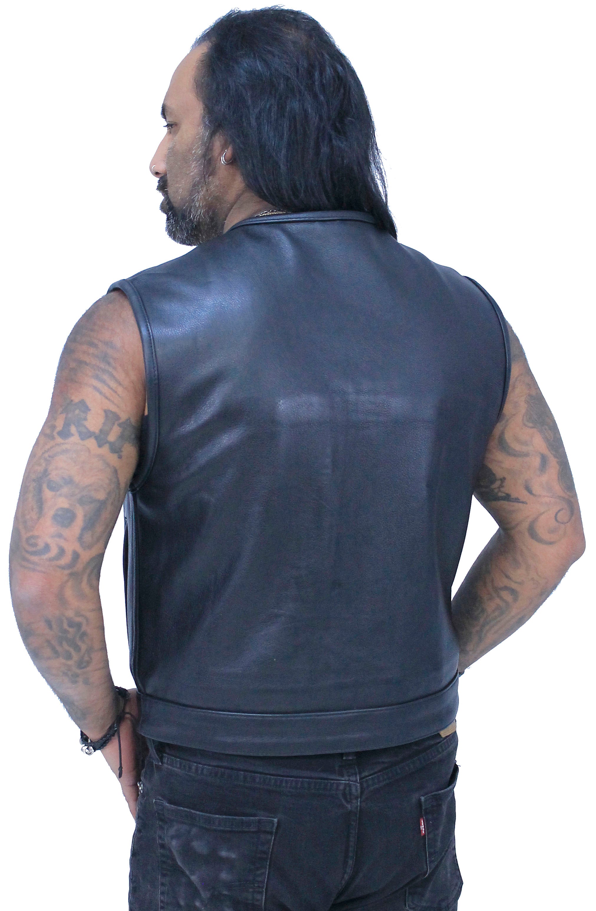 Mens Cropped Leather Club Vest VM659CROP – Jamin Leather®