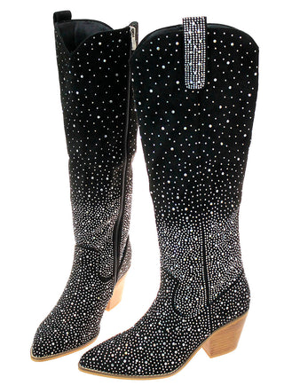 Night Sky Crystal 17’’ Cowgirl Boots #BLC10SK-SHINE17