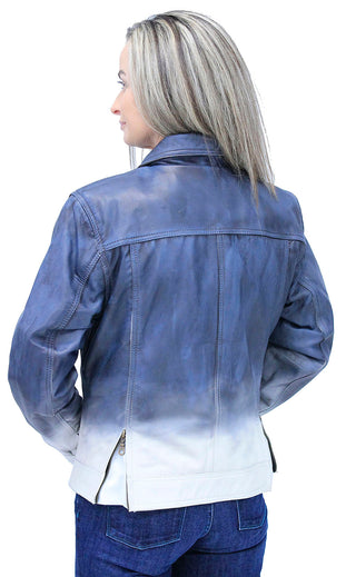 Ombre Blue/White Jean Jacket CCW Pocket #LA3822GUW