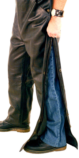 Premium Leather Bib Overalls w/Snap Pockets #MP5812ZK