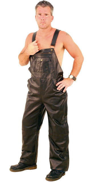 Premium Leather Bib Overalls w/Snap Pockets #MP5812ZK